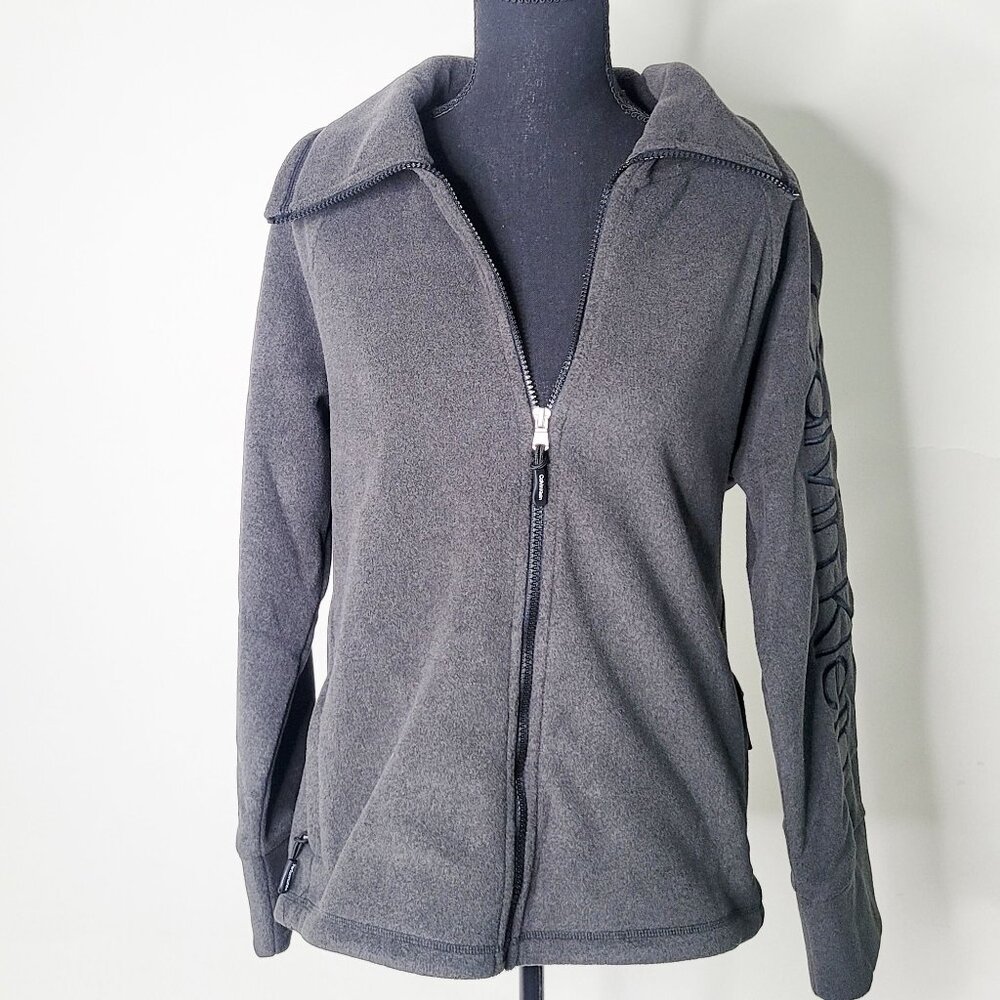 Calvin Klein Women's Gray Performance Sweater/Jacket Full Zip